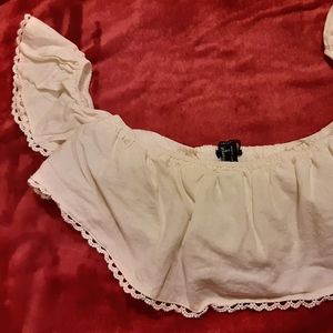 Forever 21 white ruffle top